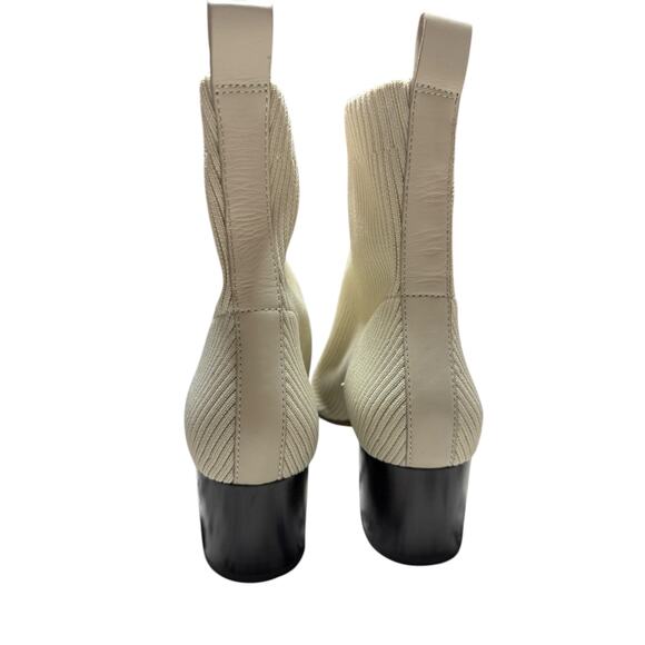 Everlane Bootie Women 10 Ivory Sock Bootie The Glove Rib Knit Ankle ReKnit - Picture 4 of 9